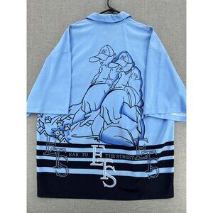 Vtg X-Prime Ear to the Street Homies Button Shirt Mens 3XL Thug Grunge AOP Y2K